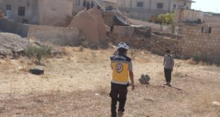 سقوط صاروخ أطلقه النظام على بلدة التح - الدفاع المدني